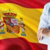 スペインの旗と医者