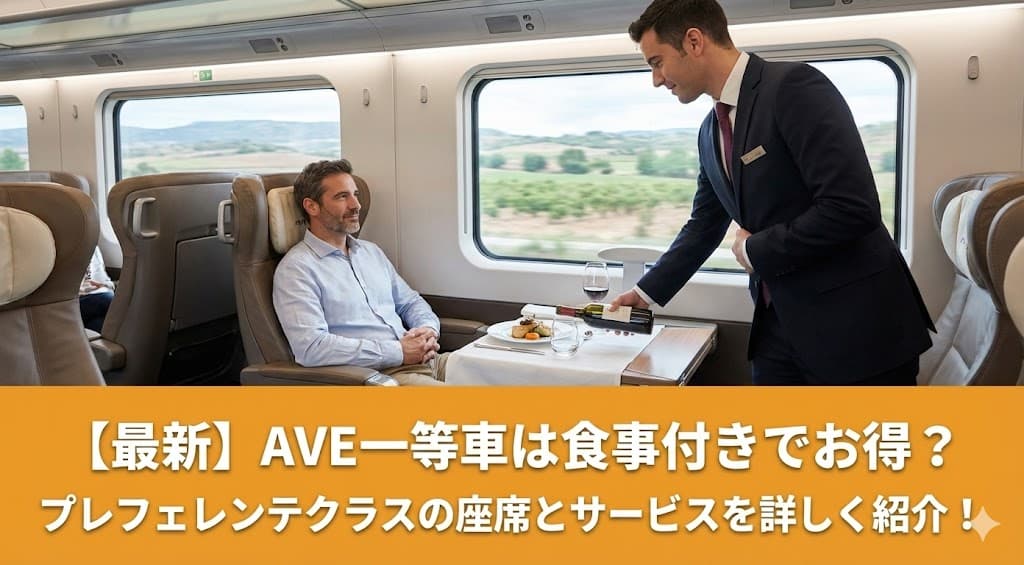 AVE一等クラスのサービスを説明したガイドのアイキャッチ画像