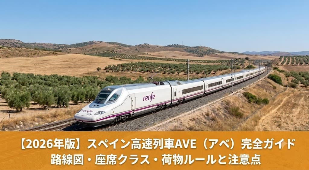 スペイン高速列車AVE（アベ）完全ガイド｜路線・座席クラス・荷物ルールのアイキャッチ画像