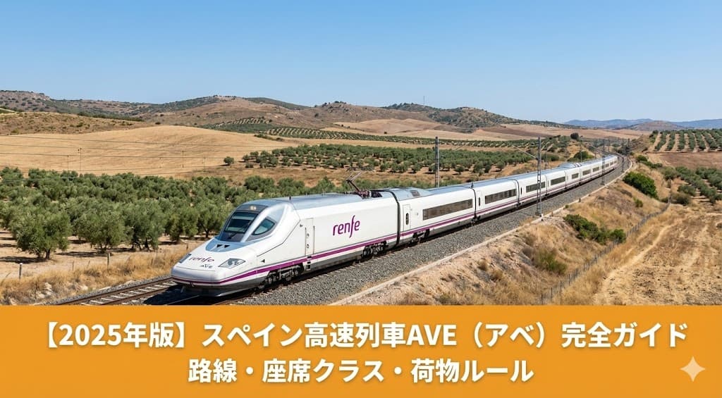 スペイン高速列車AVE（アベ）完全ガイド｜路線・座席クラス・荷物ルールのアイキャッチ画像