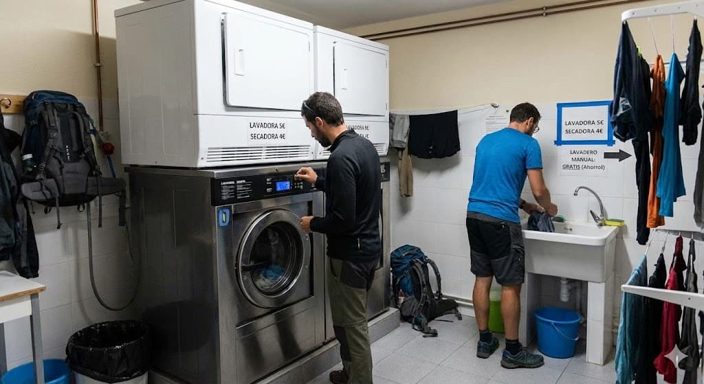 アルベルゲのコインランドリー(洗濯機・乾燥機)|巡礼中の意外な出費と節約ポイント