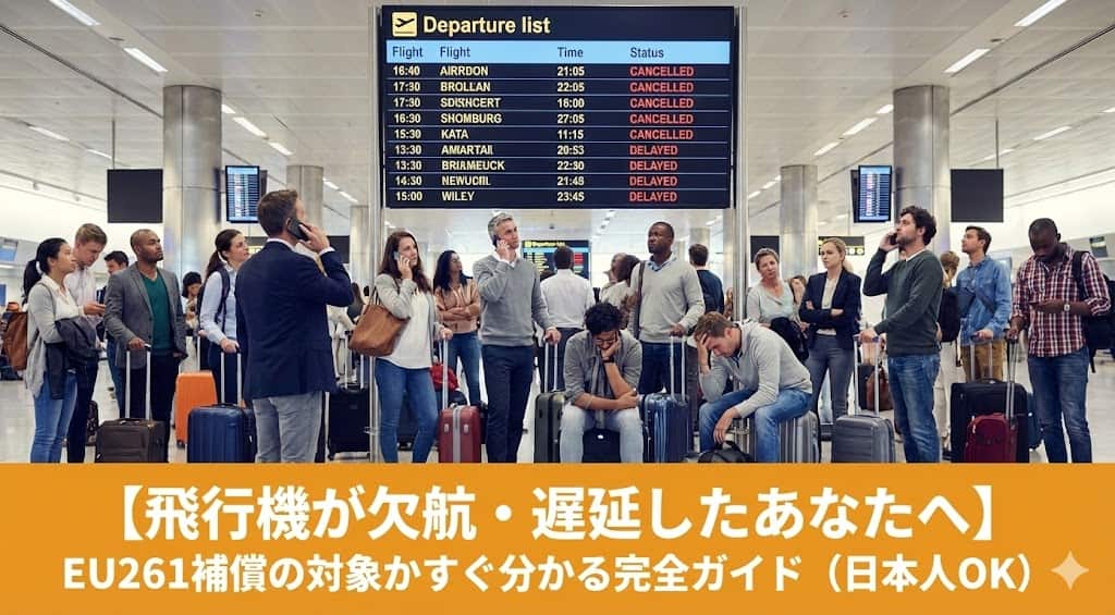 遅延やフライトキャンセルでEU261補償が必要な乗客