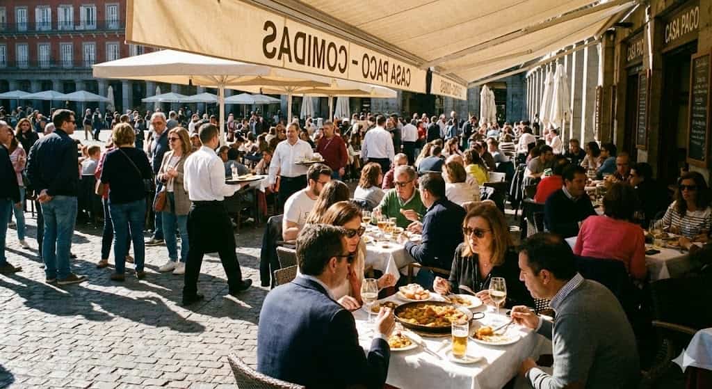 スペインのランチの混雑時間帯の様子