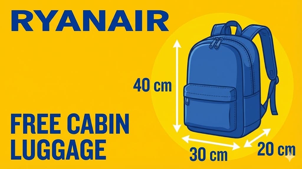 ライアンエアーの機内持ち込み荷物サイズ2025年9月~