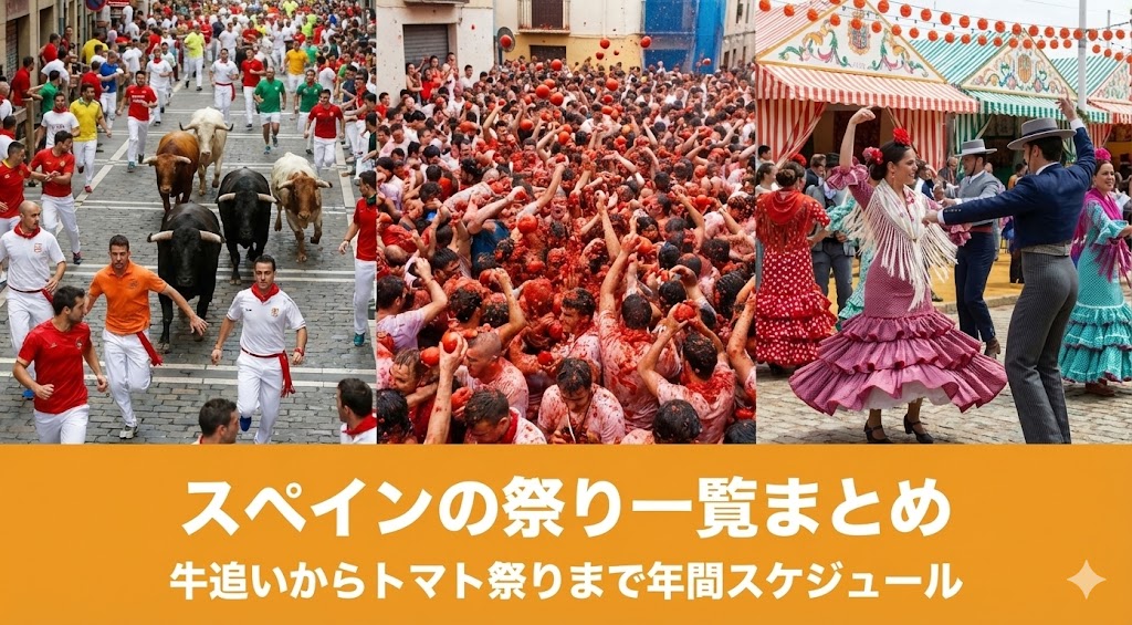 スペインの祭り一覧まとめ｜牛追いからトマト祭りまで年間スケジュールのアイキャッチ画像