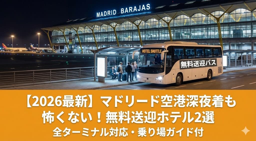マドリード・バラハス空港ターミナル4のホテル専用シャトルバス乗り場（Bus Hotel）